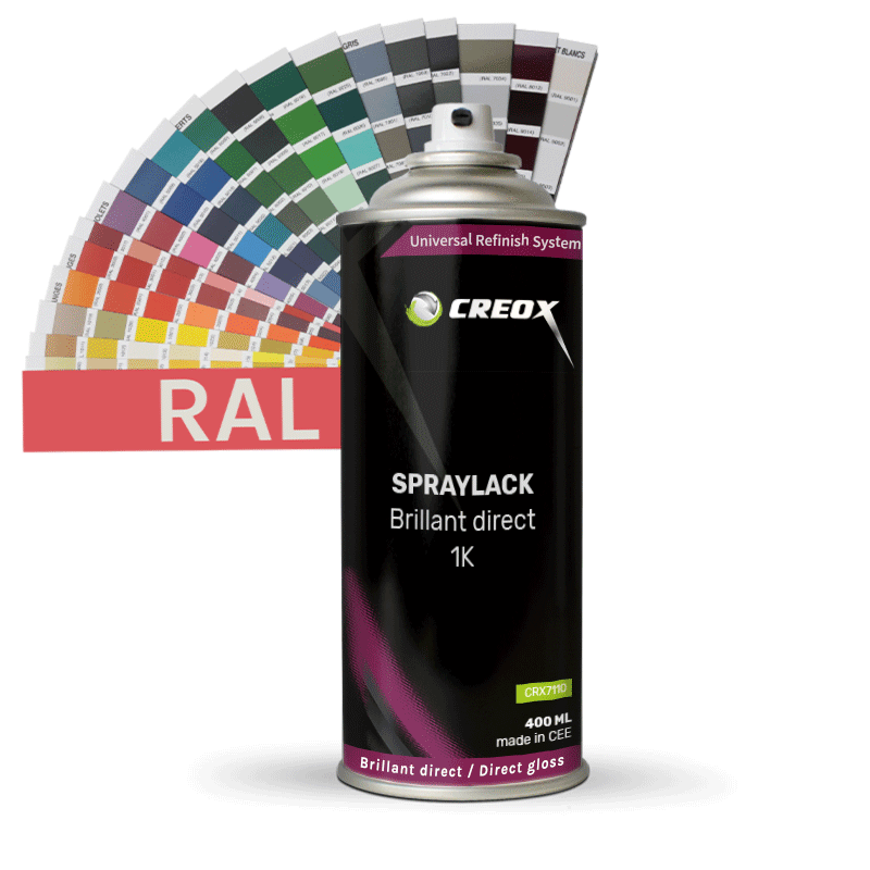 Bombe de peinture RAL brillant direct - Bi Composant