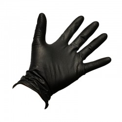 Gants EN NITRILE Noir texturé