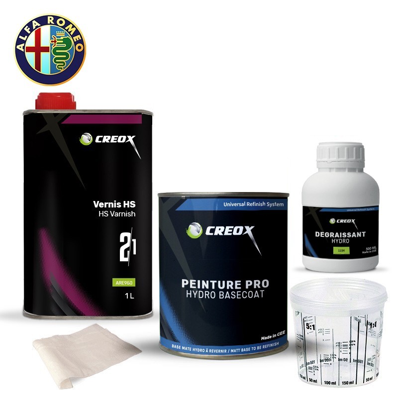 Kit peinture hydro Alfa Romeo et vernis