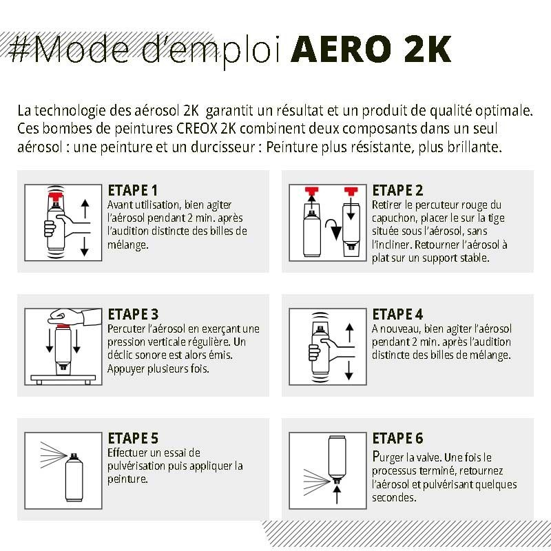 mode emploi aérosol 2K